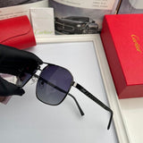 Close-up detail view of Cartier unisex sunglasses