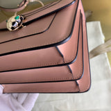 Classic Faux Leather Handbag - Polished Finish | Women's Luxury Handbag #1689 - hardware and detail close-up (image 5) of designer-inspired handbag