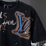 Full styled look of Louis Vuitton cotton t-shirt with tailored silhouette