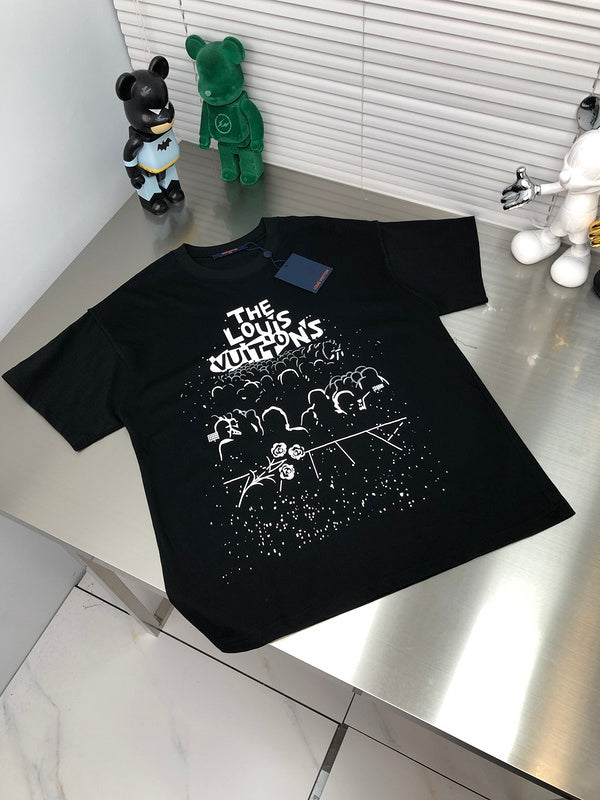 Back view of Louis Vuitton cotton t-shirt with monogram-inspired silhouette
