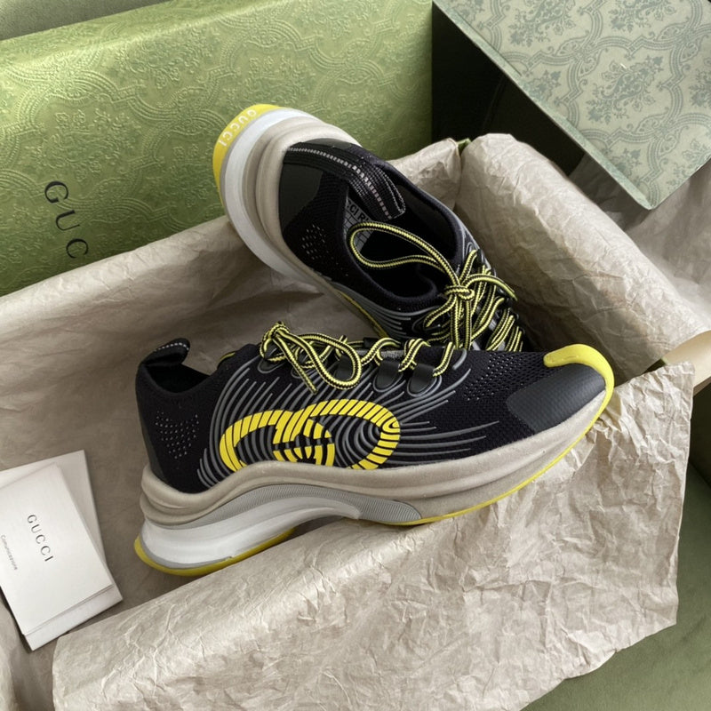 Gucci soft grey luxury sneakers view 8 bold athletic profile