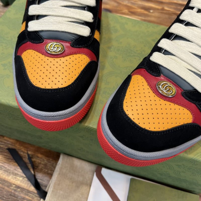 Gucci muted earth tones luxury sneakers view 5 retro runner design