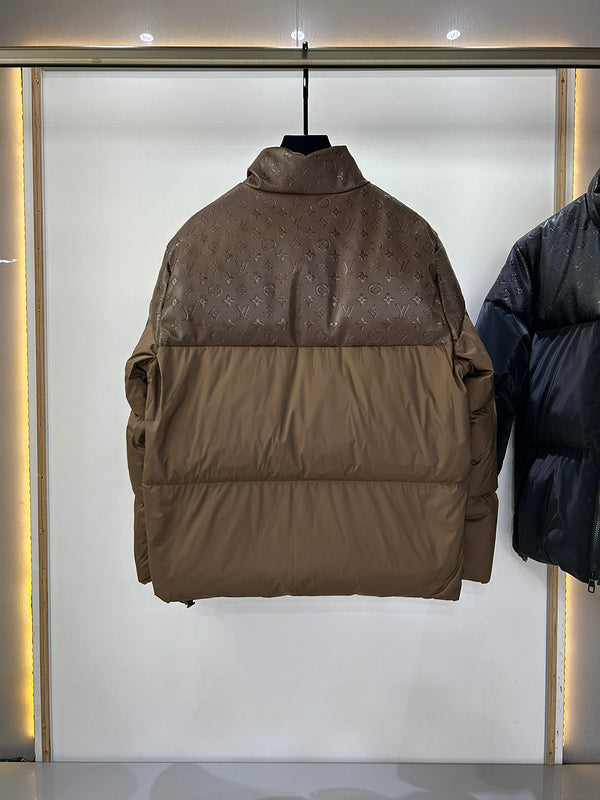 Close-up detail shot of Louis Vuitton luxury clothing with contemporary cut