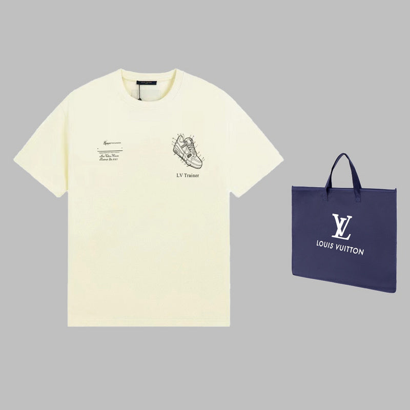 Front view of Louis Vuitton cotton t-shirt with monogram-inspired silhouette