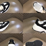 Side profile of Gucci stone beige sneakers bold athletic profile