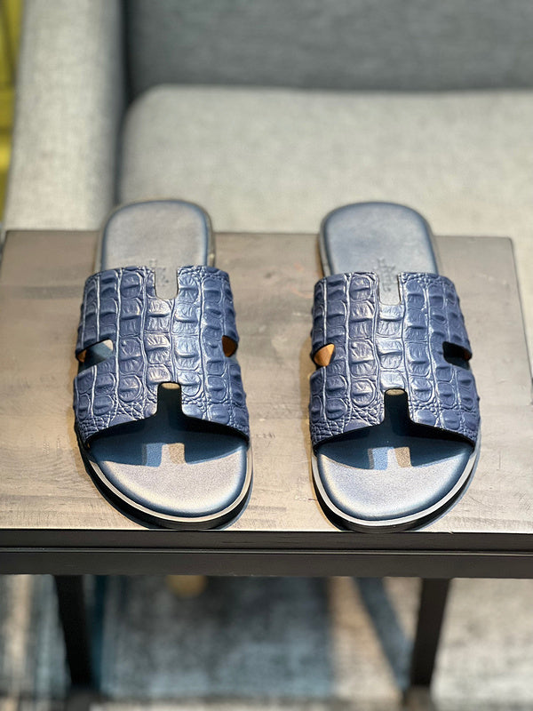 Hermès Grey Classic Ballet Flats - Back View