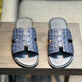Hermès Grey Classic Ballet Flats - Back View