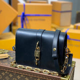 Side profile of chic sleek women's handbag – women's luxury accessory