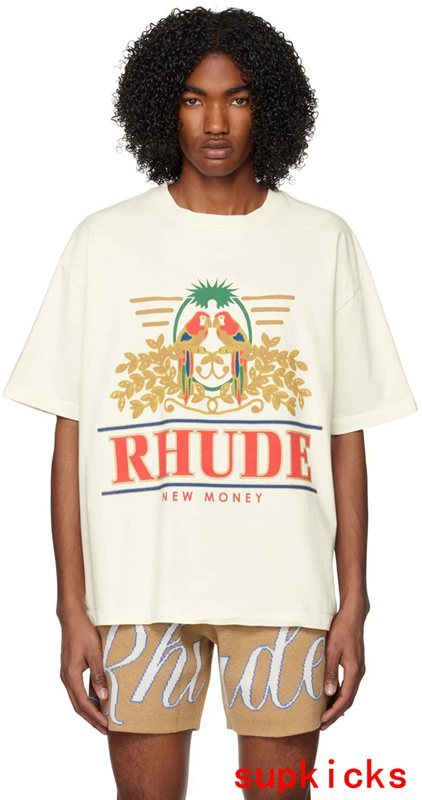 Back view of Rhude luxury clothing with relaxed-fit cut