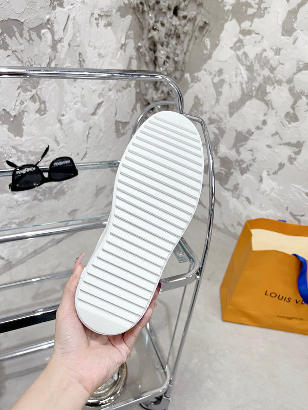 Louis Vuitton Nude Slip-On Sneakers - Lifestyle Styling Shot