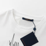 Full styled look of Louis Vuitton cotton t-shirt with everyday silhouette