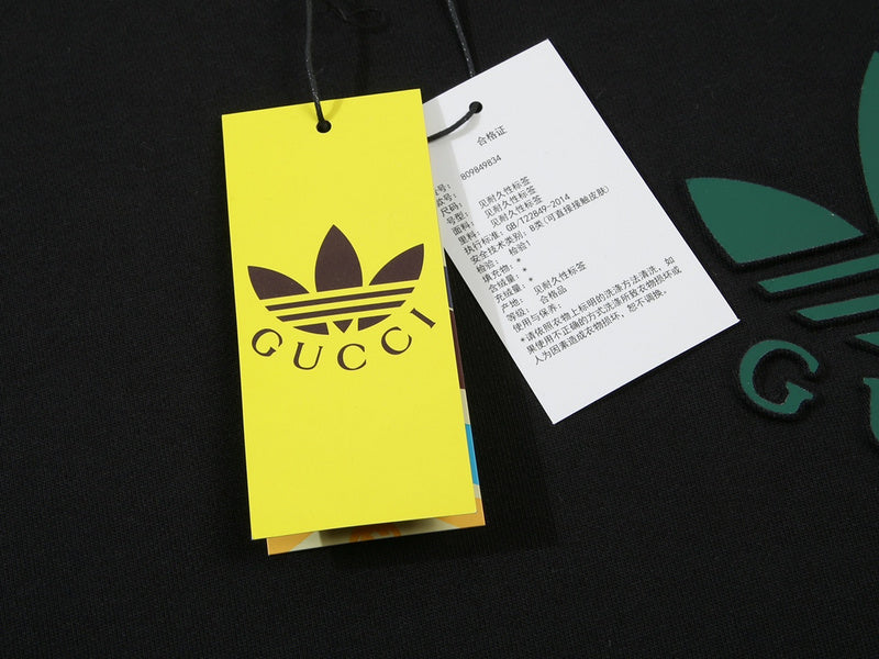 Front view of Gucci luxury clothing with streetwear-inspired cut