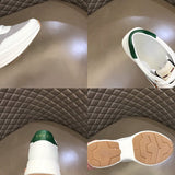 Side profile of Gucci clean off-white sneakers chunky sole construction