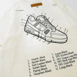 Full styled look of Louis Vuitton cotton t-shirt with monogram-inspired silhouette