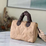 Side profile of signature premium women's handbag – women's designer-style accessory