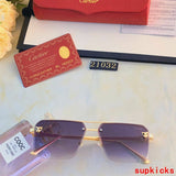 Close-up detail view of Cartier unisex sunglasses