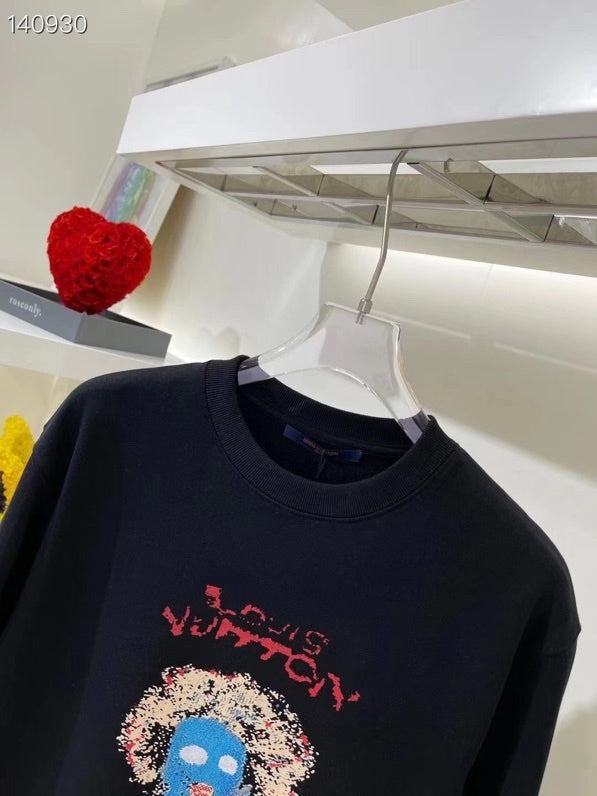 Side profile of Louis Vuitton luxury clothing with runway-inspired design