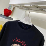 Side profile of Louis Vuitton luxury clothing with runway-inspired design