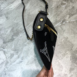 Polished Premium PU Leather Handbag - Statement Silhouette | Women's Statement Accessory #727 - close-up detail shot (image 3) of designer-inspired handbag