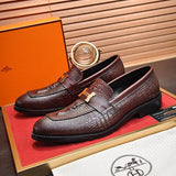 Hermès Camel Block Heel Pumps - Full Silhouette View
