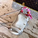 Close-up detail of sleek bag design
