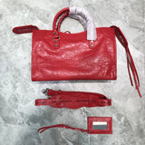 Contemporary Premium PU Leather Handbag - Polished Finish | Women's Premium Handbag #967 - back view (image 4) of designer-inspired handbag