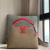  polished crossbody bag detail view showing craftsmanship
