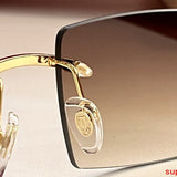Close-up detail view of Cartier unisex sunglasses