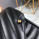 Handle and strap detail of premium chic women's handbag – women's luxury accessory