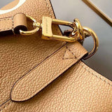 Top view of modern structured women's handbag – women's luxury accessory