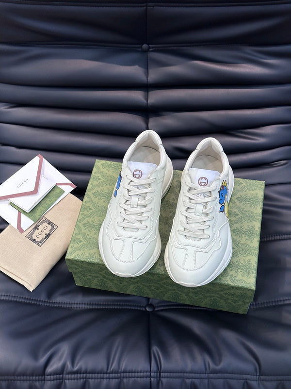Gucci tonal black luxury sneakers view 7 classic court silhouette