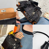  handbag close-up of hardware and finish