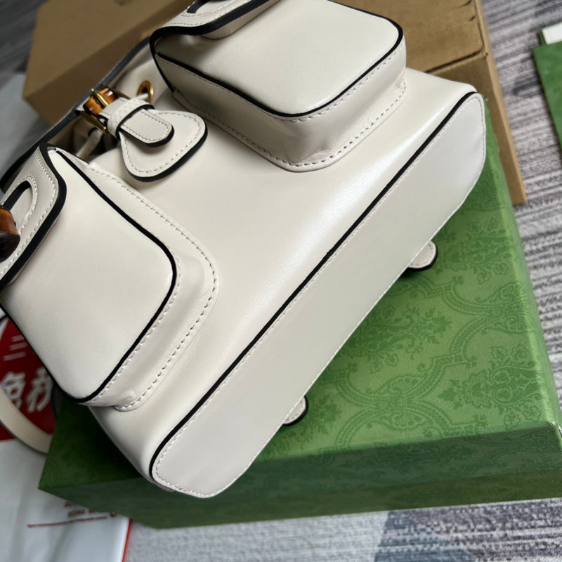 Back view of classic structured women's handbag – women's everyday handbag