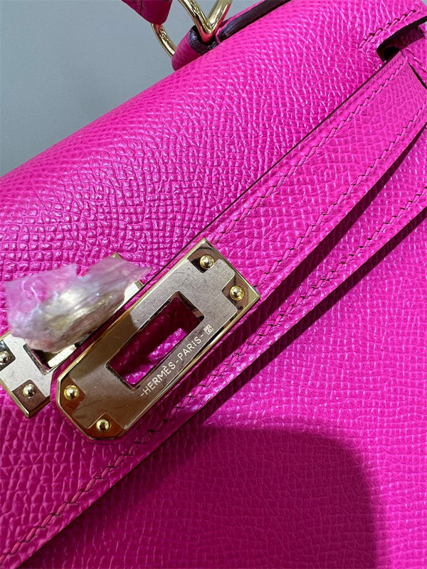 Side view of timeless structured handbag
