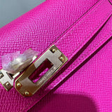 Side view of timeless structured handbag