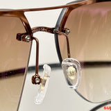 Close-up detail view of Cartier unisex sunglasses