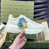 Gucci Luxury sneakers in tonal black classic court silhouette front view