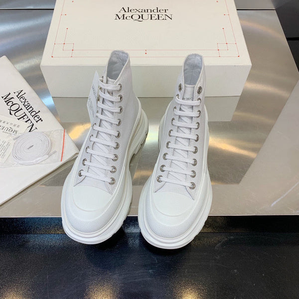 Alexander McQueen Tan Slip-On Sneakers - Angled View