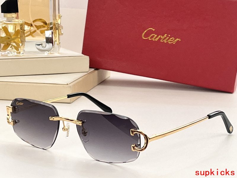Angled view of Cartier unisex sunglasses