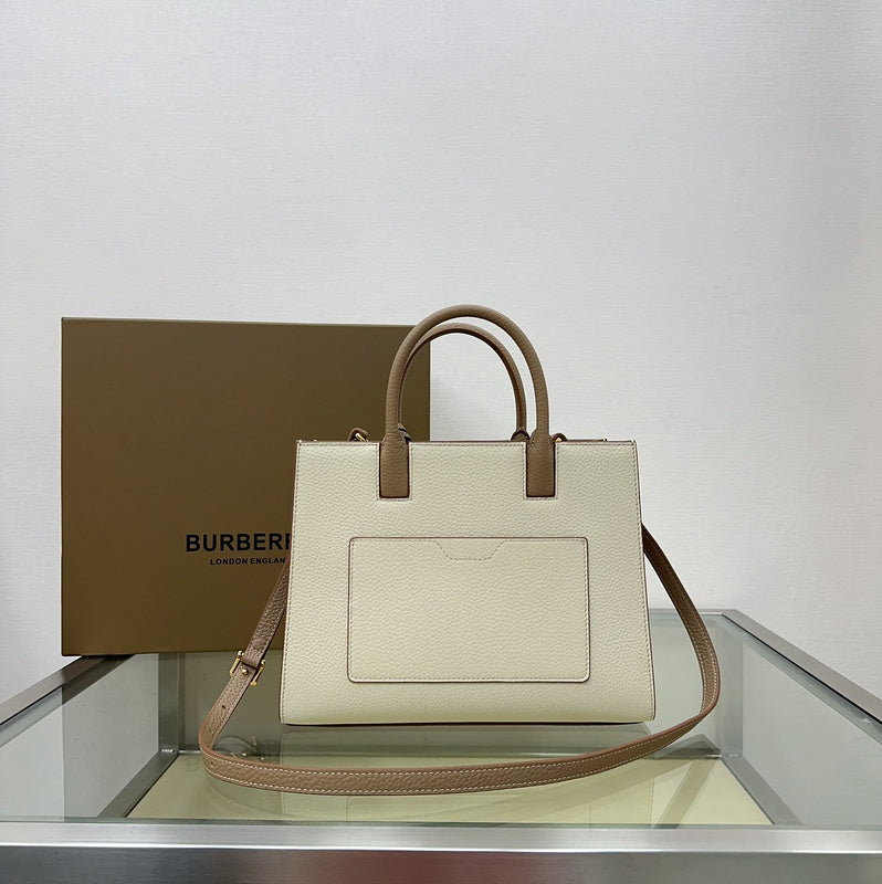 Refined Vegan Leather Handbag - Smooth Faux-Leather Exterior | Women's Premium Handbag #1092 - back view (image 4) of designer-inspired handbag