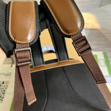 Handle and strap detail of premium sleek women's handbag – women's statement bag