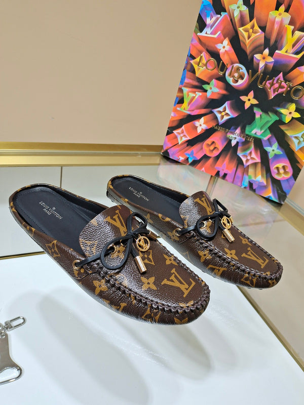Louis Vuitton shoes Style 214 - close-up of premium leather craftsmanship