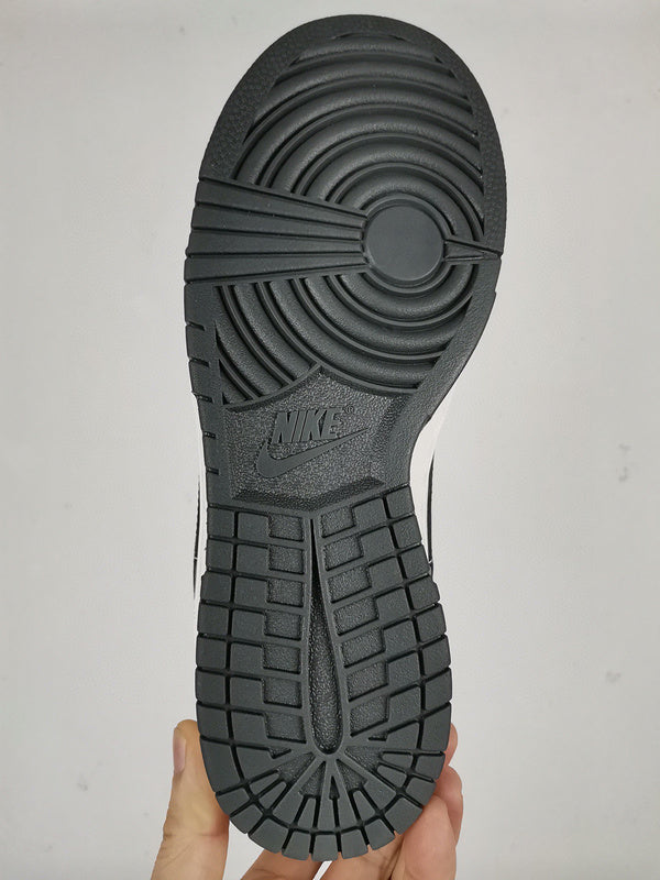 Side profile of Nike clean off-white sneakers classic court silhouette