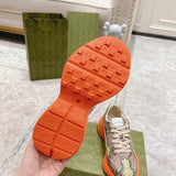 Side profile of Gucci crisp white sneakers cushioned comfort fit