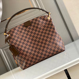 Front view of signature sleek women's handbag – women's luxury handbag