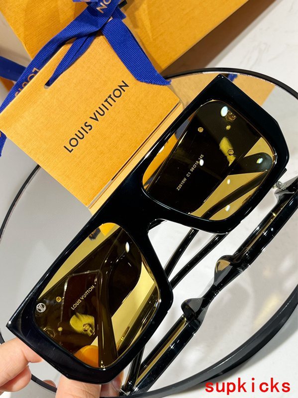 Side view of Louis Vuitton unisex sunglasses