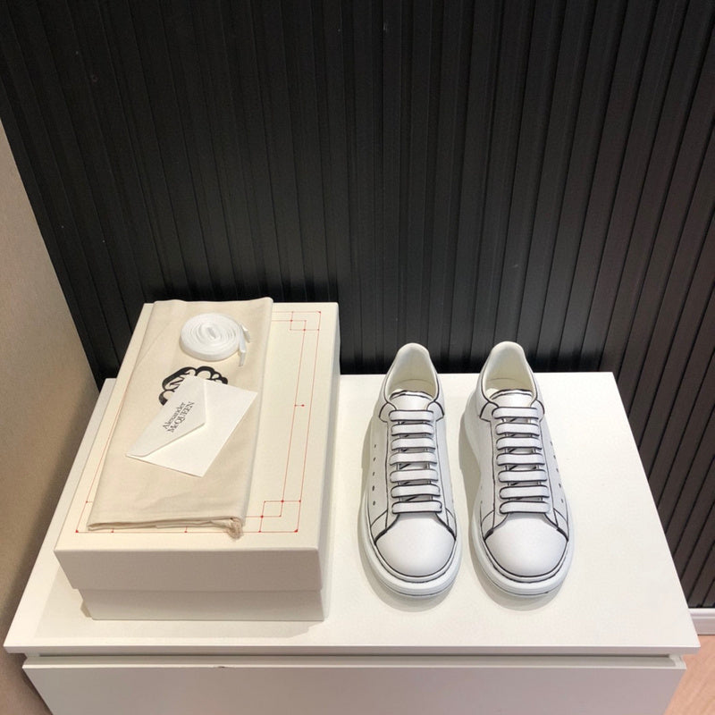 Alexander McQueen soft grey luxury sneakers view 9 chunky sole construction