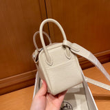 Poised bag shown from front angle