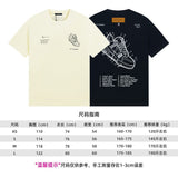 Close-up detail shot of Louis Vuitton cotton t-shirt with monogram-inspired silhouette