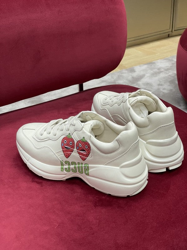 Gucci sneakers detailed view showing premium designer craftsmanship